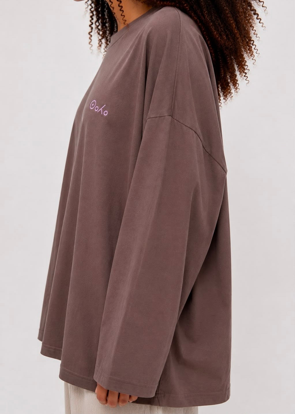 Oversized Cotton Top – Coffee Brown