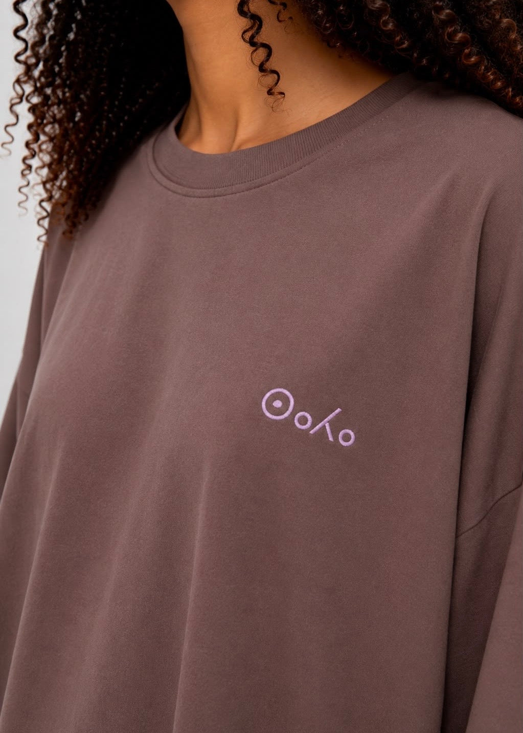 Oversized Cotton Top – Coffee Brown