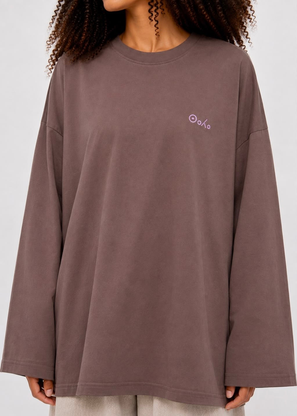 Oversized Cotton Top – Coffee Brown